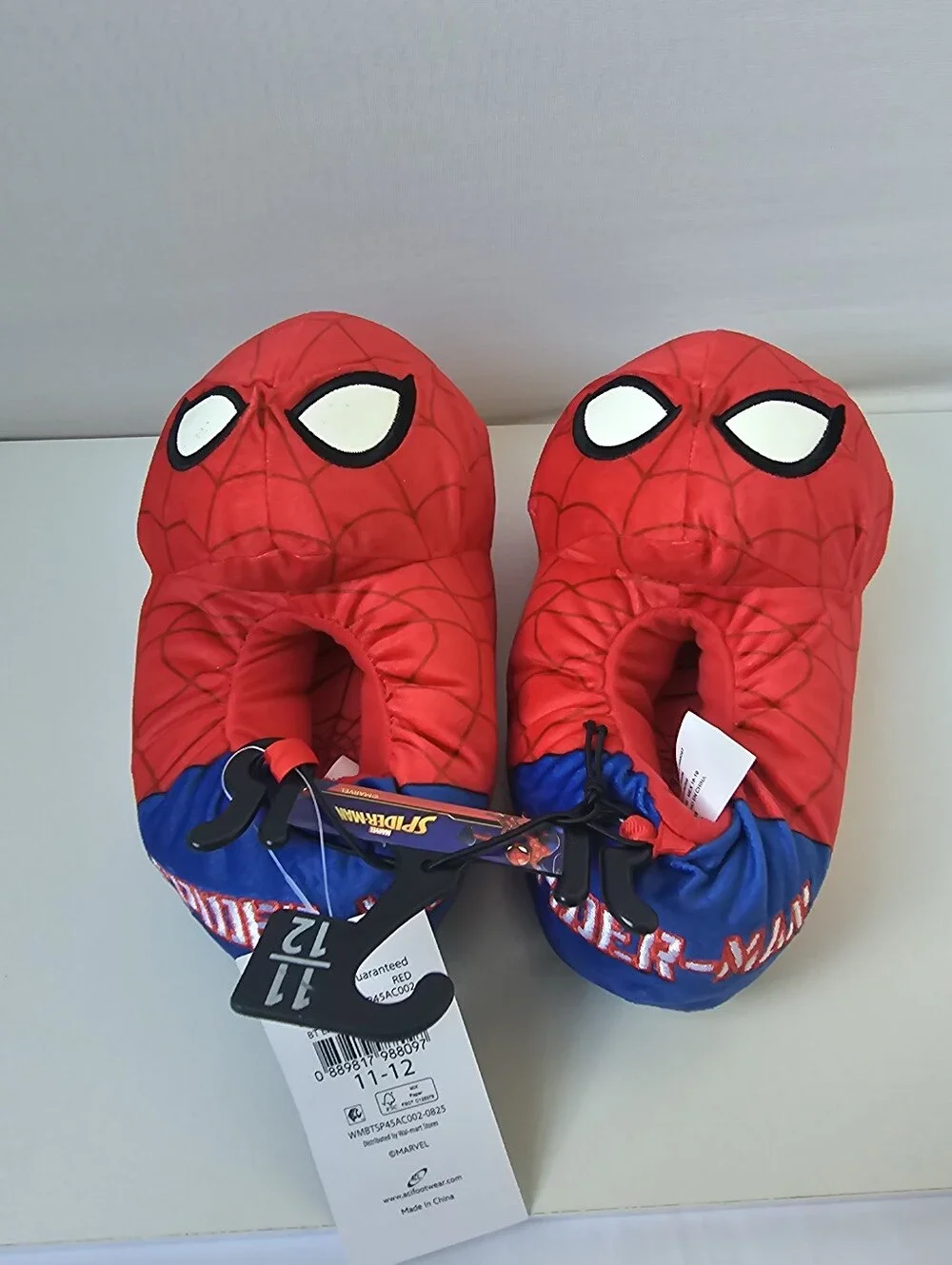 Marvel Spider-Man Plush Slippers Kids Toddler Sizes 9-10 11-12 NWT Choose Size